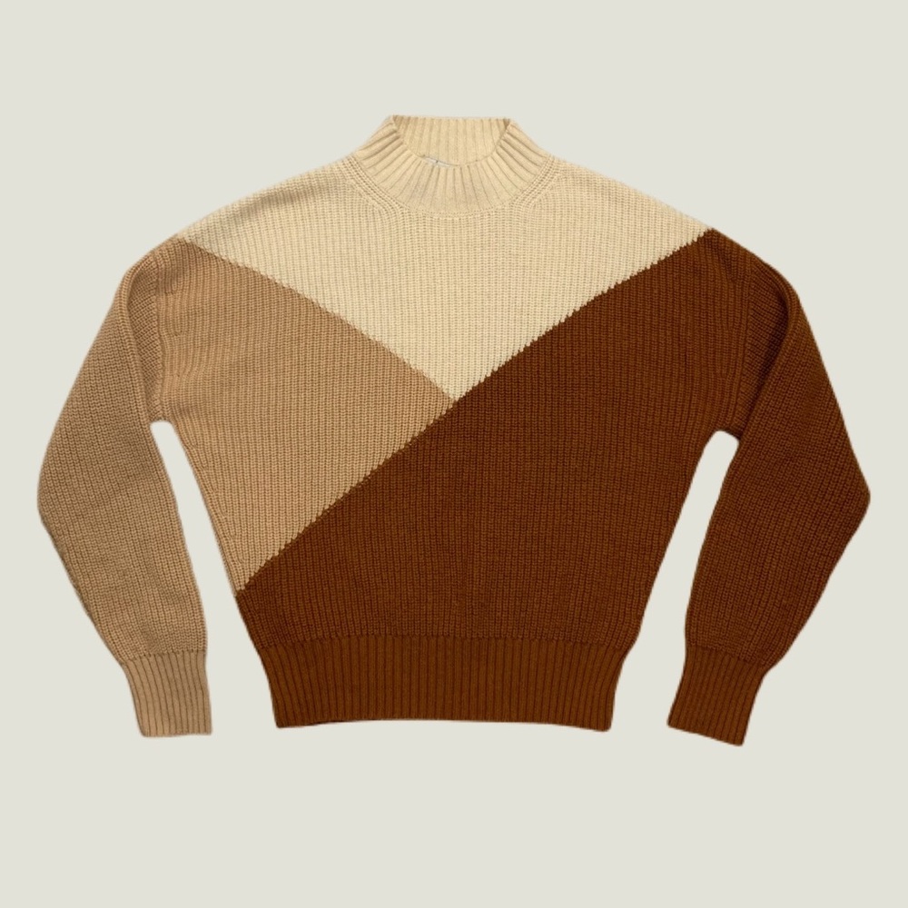 & Other Stories wool blend color block sweater in XS